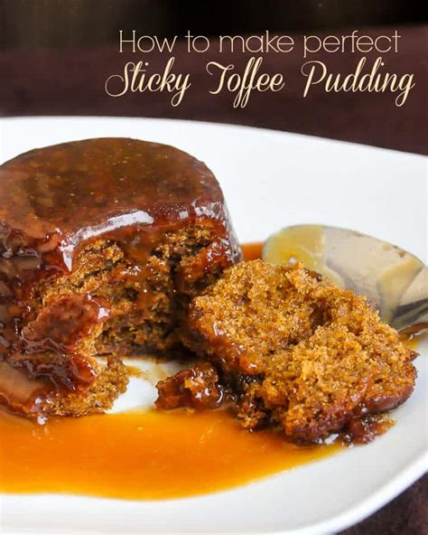 Perfect Sticky Toffee Pudding In Traditional English Style With Toffee Sauce