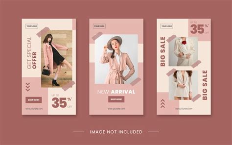 Premium Vector Minimalist Fashion Instagram Story Template Premium Vector