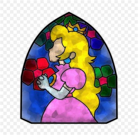 Window Princess Peach Stained Glass Super Mario 64 PNG 1024x997px