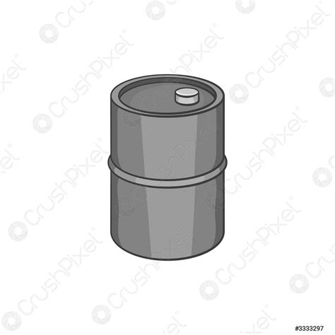 Oil Barrel Icon Black Monochrome Style Stock Vector 3333297 Crushpixel