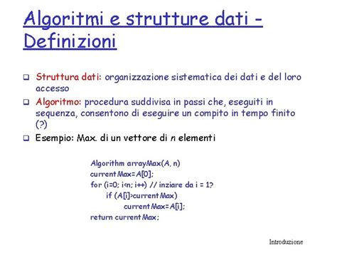 Algoritmi E Strutture Dati Definizioni Q Struttura Dati