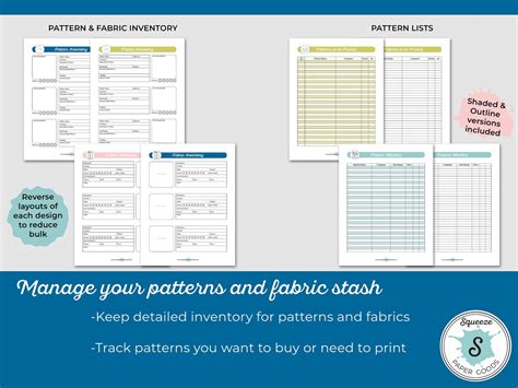 Sewing Planner Printable Pdf Sewing Project Planner Etsy