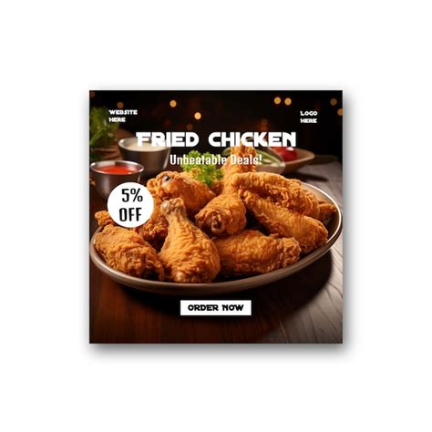 Premium PSD Fried Chicken Poster Banner Brochure Flyer Psd