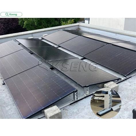 Flat Roof Solar Mounting Bracket Aluminum Solar Ballasted Roof Mounting