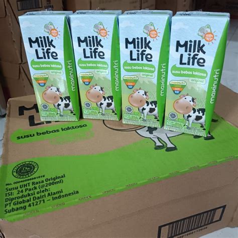 Jual Milklife Susu Segar Uht Bebas Laktosa Free Lactose 200ml 1 Karton