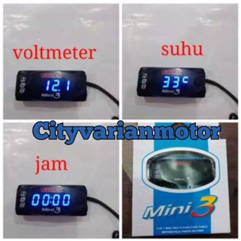 Jual Voltmeter Aki In Jam Digital Pengukur Suhu Volt Meter Aki