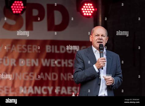 SPD Wahlkampfveranstaltung Mit Bundeskanzler Olaf Scholz Zur