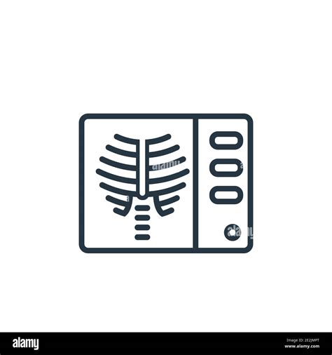 X Ray Outline Vector Icon Thin Line Black X Ray Icon Flat Vector