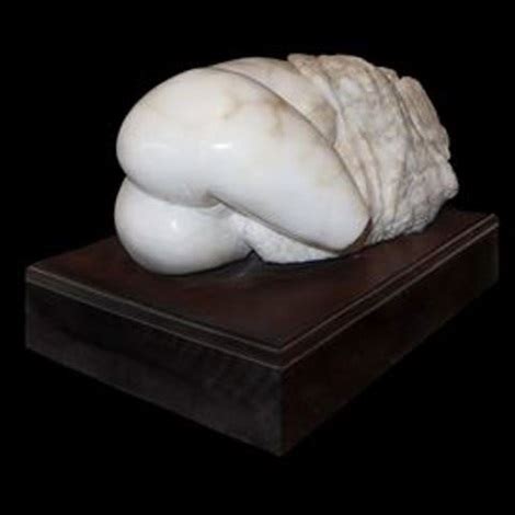 Nude Woman Crouching On A Capital With Wooden Base Von Michele Valenza
