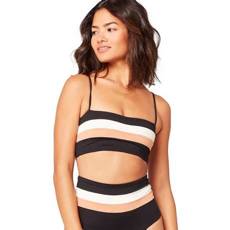 L Space Rebel Stripe Bikini Top Women S For Sale Reviews Deals And