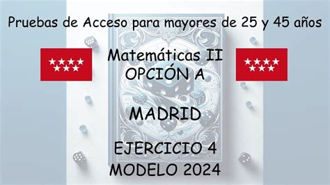 Pau Para Mayores De Y A Os Matem Ticas Ii Ejercicio Opci N