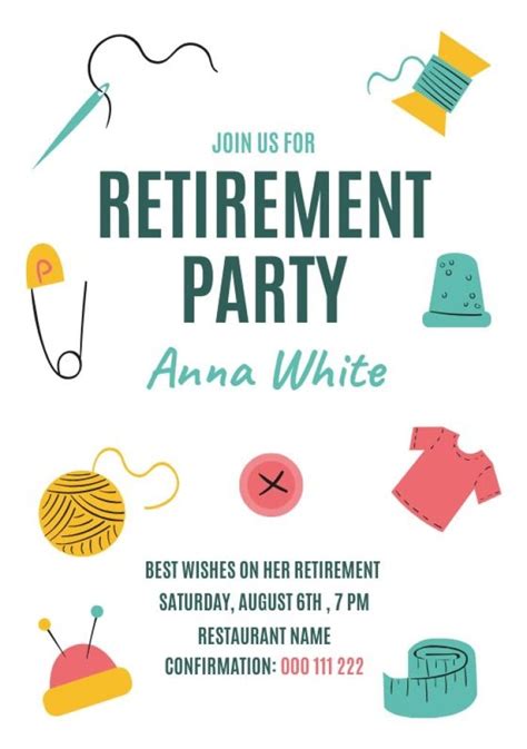 Personalize This Hand Drawn Anna White Retirement Party Invitation Template Online