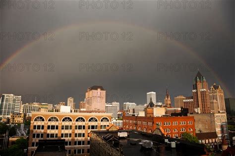 Rainbow Over Downtown Milwaukee Photo Henryk Sadura Photo12 Tetra