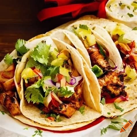 Delicious Grilled Chicken Tacos On Craiyon