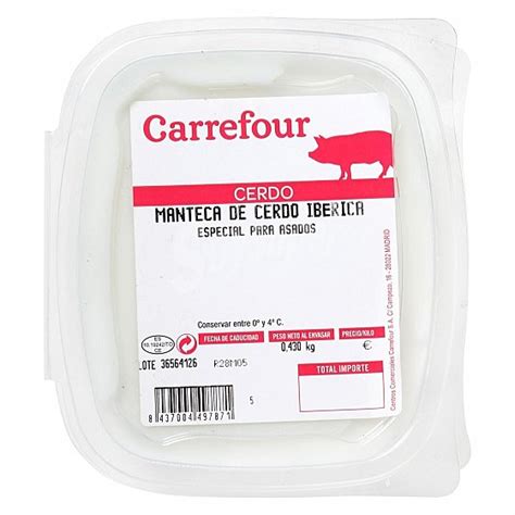 Carrefour Manteca de cerdo ibérica 500 G 500 g