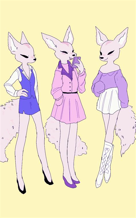 244662 Safe Artistpuppychan Fenneko Aggretsuko Canine Fennec