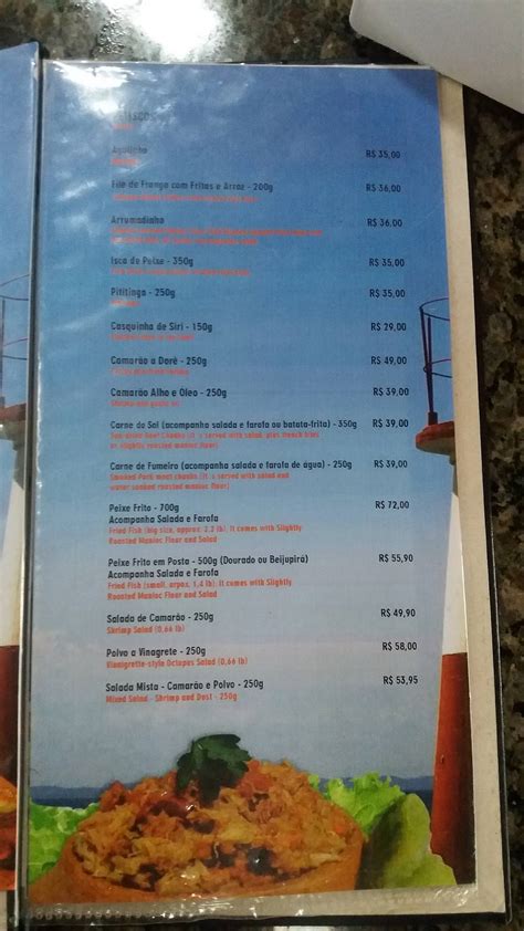 Menu Em Bar Recanto Da Lua Cheia Salvador