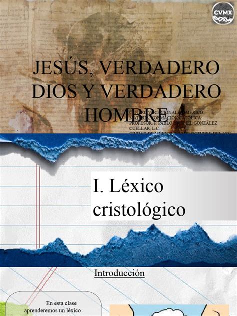 Clase 5 Jesucristo Verdadero Dios Verdadero Hombre Pdf