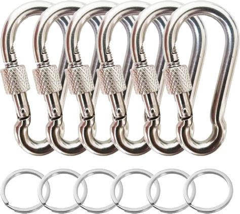 6 PCS Mousquetons 2 36 Mousqueton Inox Petit Mousqueton Porte Clé