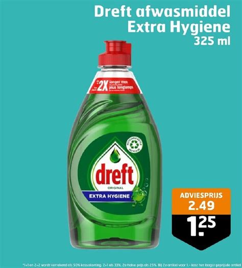 Dreft Afwasmiddel Extra Hygiene Ml Aanbieding Bij Trekpleister