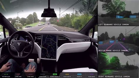 What Your Car Sees Tesla Autopilot Full Self Driving Hardware Youtube