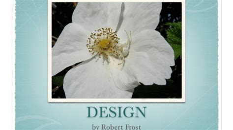 Design Robert Frost Analysis By Robert Frost | Summary, Structure ...