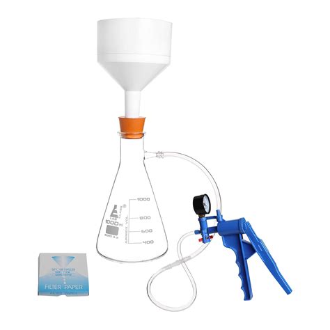 Eisco Complete Vacuum Filtration Kit Includes 1000ml Filtering Flask