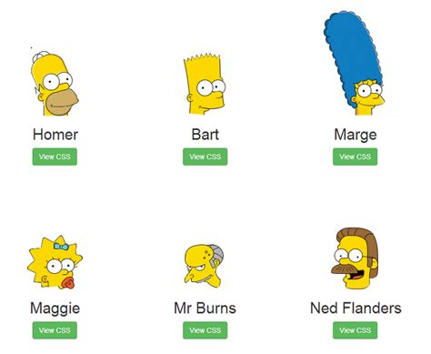 Character names from the simpsons