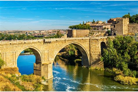 San Martin bridge in Toledo, Spain | Architecture Stock Photos ...