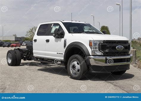 Ford F 550 Super Duty Chassis Cab Display At A Dealership The Ford F550 Comes In Gas Or Diesel