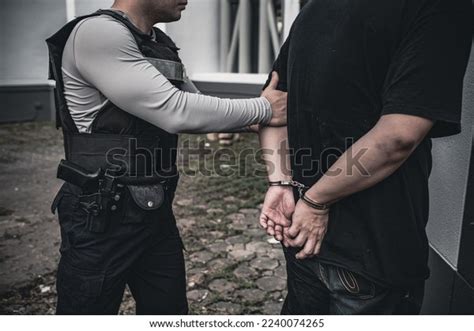 Police Thief Conceptthe Cop Catch Criminals Stock Photo