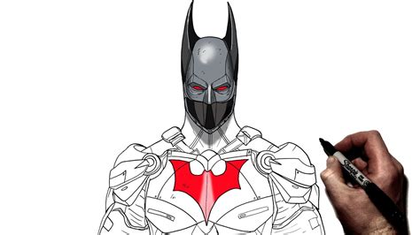 How To Draw Batman Beyond Step By Step Dc Arkham Knight Youtube