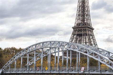 Bridge and Eiffel Tower View in Paris Center Stock Image - Image of ...