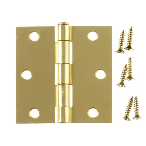 Everbilt 3 Inch With Square Corners Satin Brass Commercial Hinge 1 Pc The Home Depot Canada