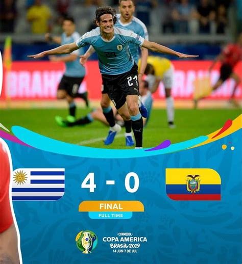 Uruguay 4 Ecuador 0 in June 2019 in Belo Horizonte. Ecuador were well ...