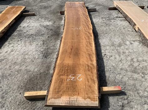 Live Edge Curly Cherry Slab Le A Irion Lumber Company