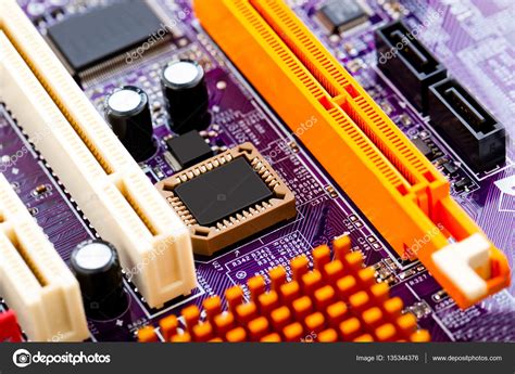 Computer Motherboard Closeup Stock Photo By Kar Photo Mail Ru 135344376