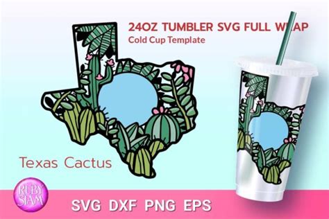 Cactus Lovers Texas Cactus Oz Cup Graphic By Ruby Siam Creative