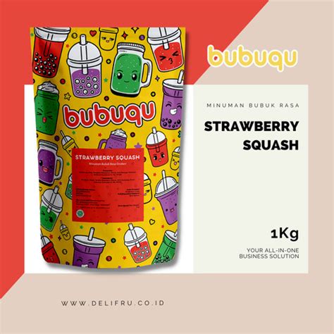 Promo Bubuqu Powder Drink Strawberry Bubuk Minuman Strawberry Kg