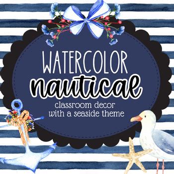 Nautical Classroom Decor Bundle EDITABLE By Moonlight Crafter By Bridget