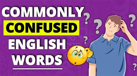 Commonly Confused Words In English Confusing English Words English Vocabulary Youtube