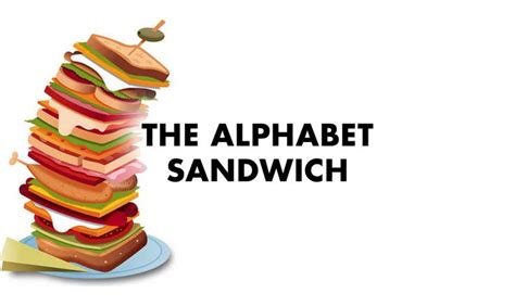 A Sandwich Where Different Ingredient Represent A Letter In The