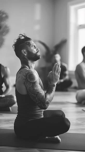 Un Homme En Train De Pratiquer Le Yoga Photo Gratuite