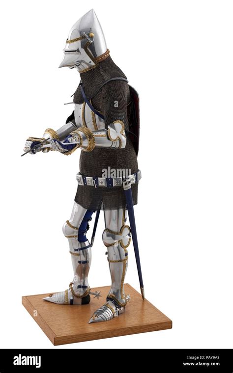 Model Of A Man At Arms In Italian Armour Of The Late 14th Century