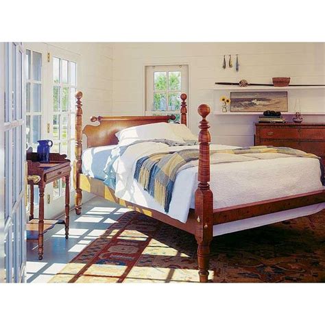 Vermont Farmhouse Lowpost Bed In Tiger Maple Leonards Antiques