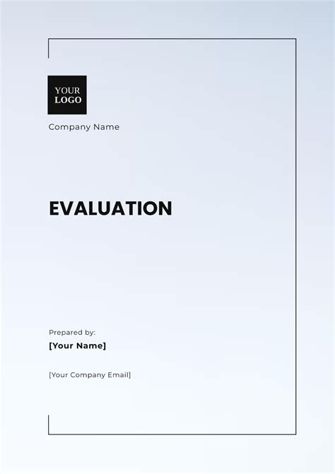 Free Evaluation Templates To Edit Online And Print