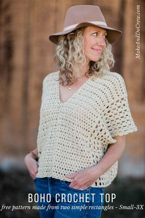 Made From Two Simple Rectangles This Poncho Style Summer Crochet Top