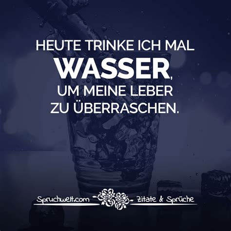 Heute Trinke Ich Mal Wasser Um Meine Leber Zu überraschen Witzige