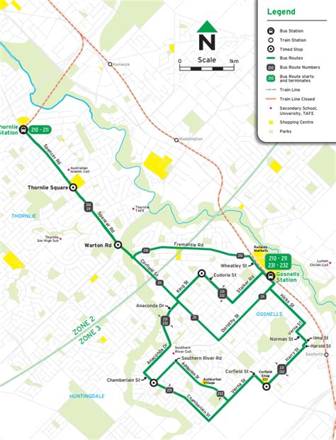 Transperth Bus Route From Murdoch Stn Jandakot Australia