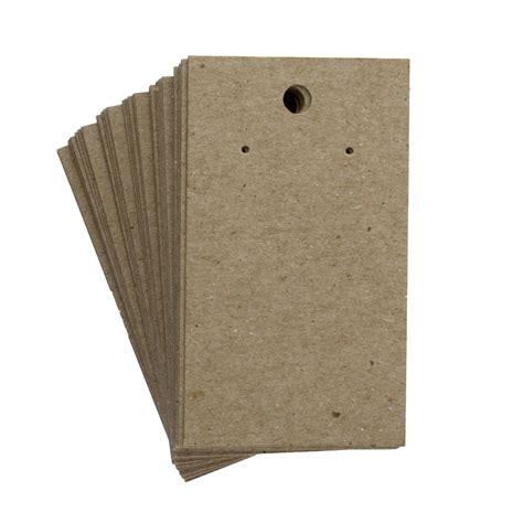 Kraft Brown Paper Earring Display Cards Hairbow Center